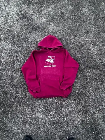 스트릿 00s 90s 버건디 후드 부착 후드티