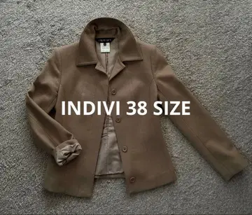 INDIVI 베이지 테일러드 자켓 울 혼방