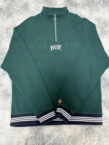 HUF 하프 지퍼 L 다크 그린