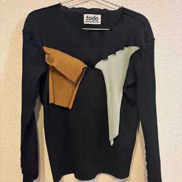 kotohayokozawa todo 비대칭 긴팔 상의