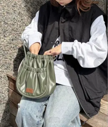 [ FUKA의 기획 ] PU 파라코드 개더 미니 숄더백