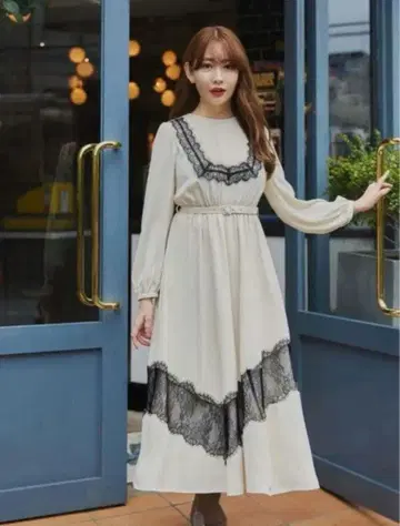 herlipto Rosaline 레이스 트리밍 드레스 S