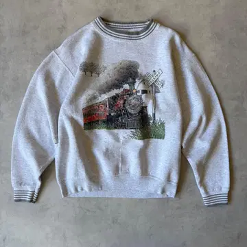 90s USA ONEITA 빈티지 맨투맨 링거 그레이 L