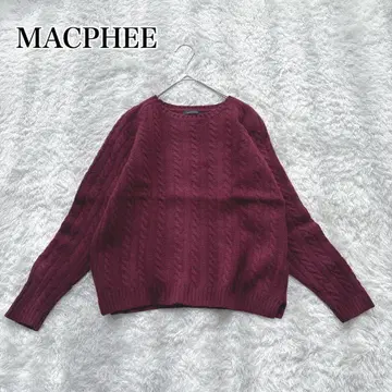 맥피 투모로우랜드 니트 캐시미어 혼방 케이블 짜임 S