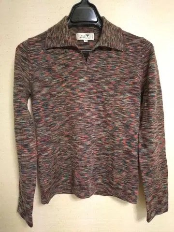 23구 옷깃 스웨터 울 100% M