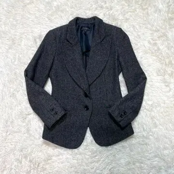 헤링본 여성용 테일러드 자켓 다크 그레이 2B