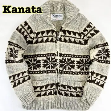 [ 캐나다제 ] 카나타 코위찬 니트 스웨터 노르딕 집업 두툼한