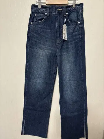 미사용 새상품 로리즈팜 슬릿 다크 블루 데님 팬츠 M