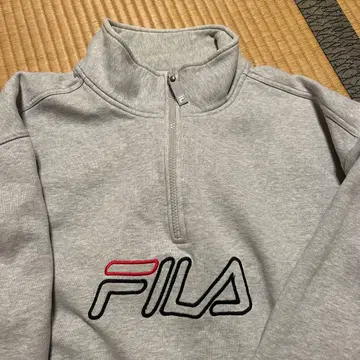 FILA 하프 지퍼 후드티 남성용 L