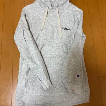 Champion 그레이 후드 부착 후드티