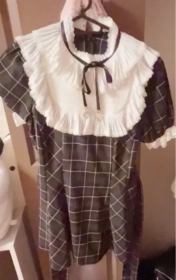 Secret Honey 시크릿허니 반팔 셋업 블랙 체크