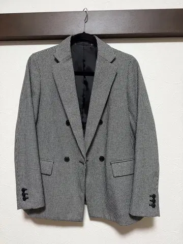 유니클로 자켓 하운드투스 체크 패턴