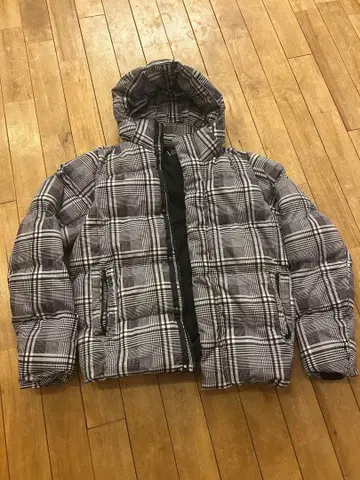 AZUL by MOUSSY 체크 무늬 다운 자켓 S