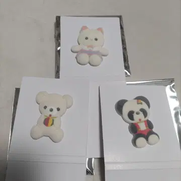 레트로 봉제 인형 컬렉션 플로키 핀 배지 3개 세트