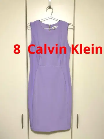 8 연보라 라벤더 Calvin Klein 슬리브리스 원피스
