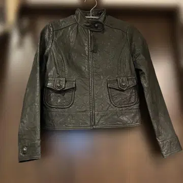 Eddy formation*라무 가죽 라이더 자켓*블랙*2