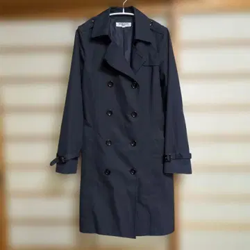 NATURAL BEAUTY BASIC 네이비 트렌치코트 벨트 포켓 포함