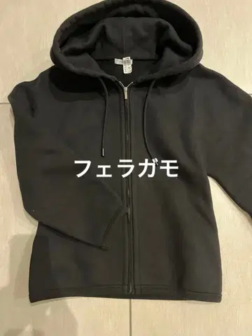 FERRAGAMO 블랙 풀 지퍼 후디 후드티