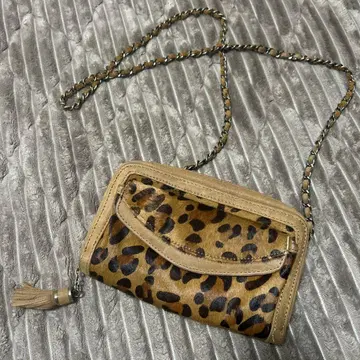레오파드 무늬 가죽 지갑백 COBRA 숄더백 체인백