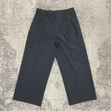 유니클로 턱 와이드 팬츠 (투 턱) XL 그레이