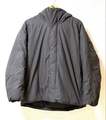 UNIQLO U 유니클로 퍼프 테크 볼륨 후드티 사이즈 L 다크 그레이