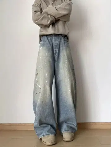 당일 발송 새상품 배기 팬츠 청바지 y2k 남성용 와이드 데님 팬츠