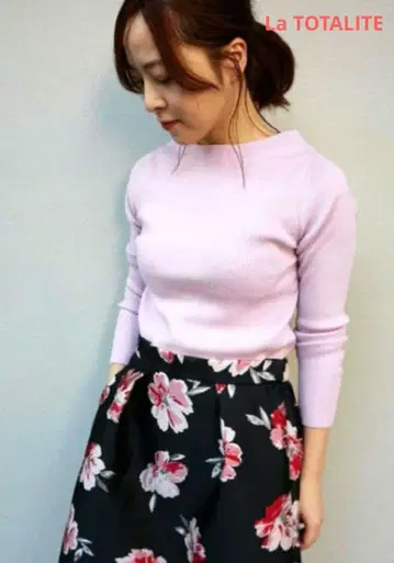 [ 새상품 ] La TOTALITE 보트넥 리브 니트