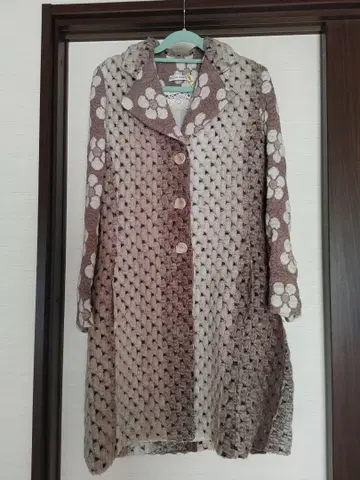 수입 Rossa 꽃 패턴 니트 그라데이션 롱 코트