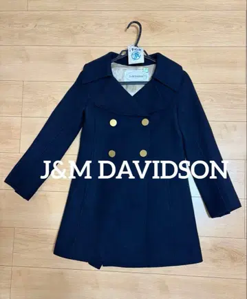 [ J&M DAVIDSON ] 네이비 코트 사이즈 8 A라인 P코트