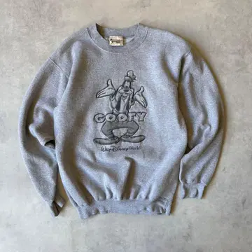 90s 디즈니 빈티지 맨투맨 구피 그레이