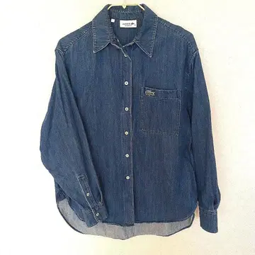 LACOSTE 플레인 데님 셔츠 사이즈 36 새상품급 LL 사이즈