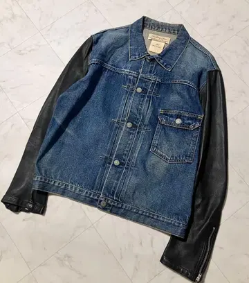 REMI RELIEF 1st 절개 가죽 데님 자켓 506XX