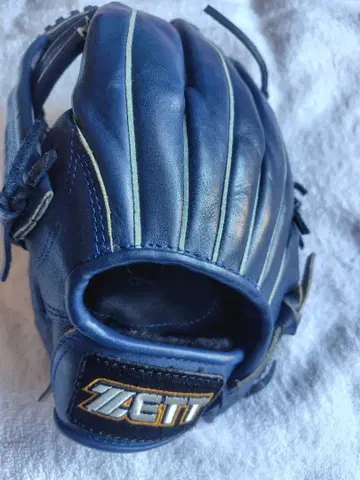 ZETT 왼쪽 던지기용 그로브 소프트볼 네이비