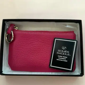 미사용 새상품 소메스 안장 피콜로 슬림 파우치 핑크