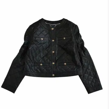 새상품급 J.CREW 램 가죽 퀼팅 자켓 골드 버튼 M~L 상당