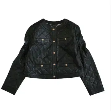 새상품급 J.CREW 램 가죽 퀼팅 자켓 골드 버튼 M~L 상당