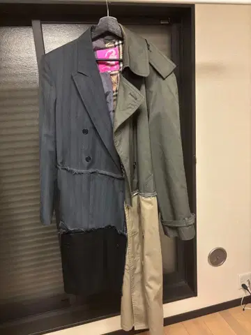 트렌치코트 THE ELEPHANT 리메이크 도킹 롱 코트