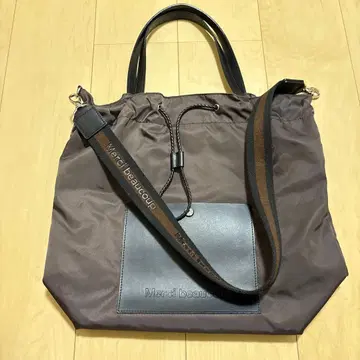 앙 메트르 카레 토트 나일론 x 가죽 브라운 복조리 숄더 새상품급