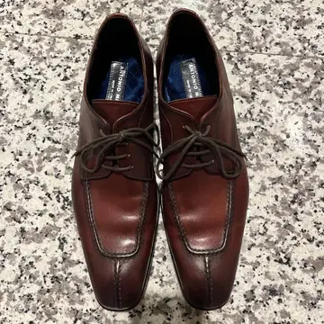 안토니오 마우리치 브라운 가죽 드레스 슈즈 40