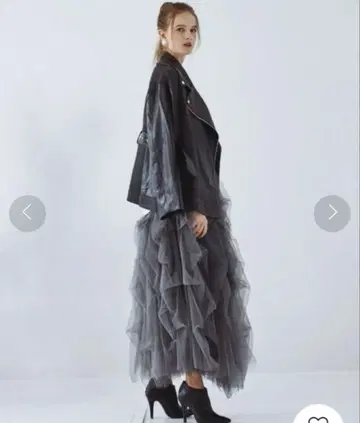 LA BELLE ETUDE 이소재 절개 라이더 가죽 자켓