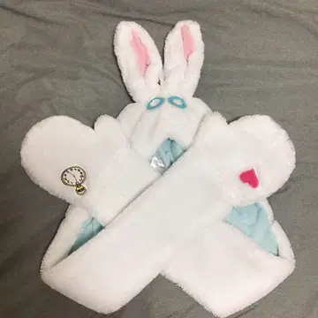 디즈니 토끼 귀가 달린 복슬복슬 모자