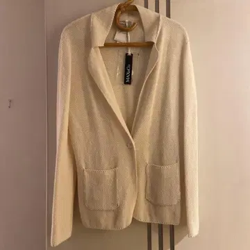 MAX&Co. 아이보리 니트 테일러드 자켓