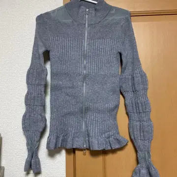 AULA AILA / 그레이 리브 긴팔 가디건