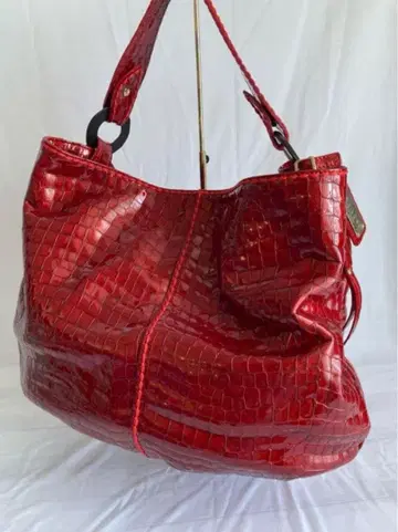 [ PLINIO VISONA ]  ITALY 레드 에나멜 백