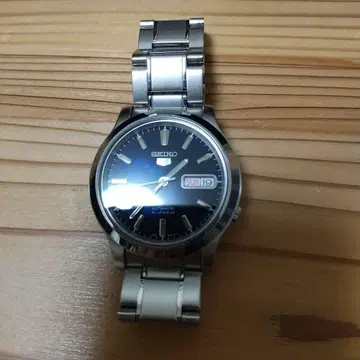 세이코 파이브 자동 시계 네이비