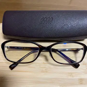 9999 브라운 오벌 안경 케이스 포함