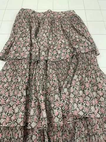 MERCURYDUO 머큐리 듀오 꽃무늬 플리츠 캉캉 스커트