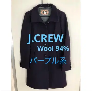 [ J.CREW ] 제이크루 롱 코트 보라색 퍼플 울 94% M