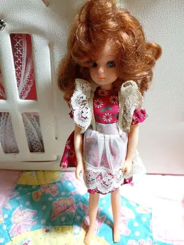 초대 리카짱의 빨간 꽃무늬 드레스