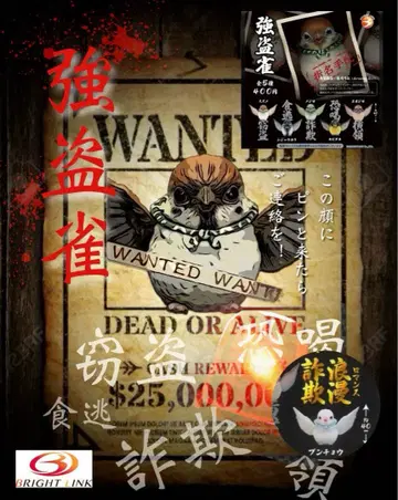 가챠가챠 강도새(4종) 시플라 한정판 금화조 포함!